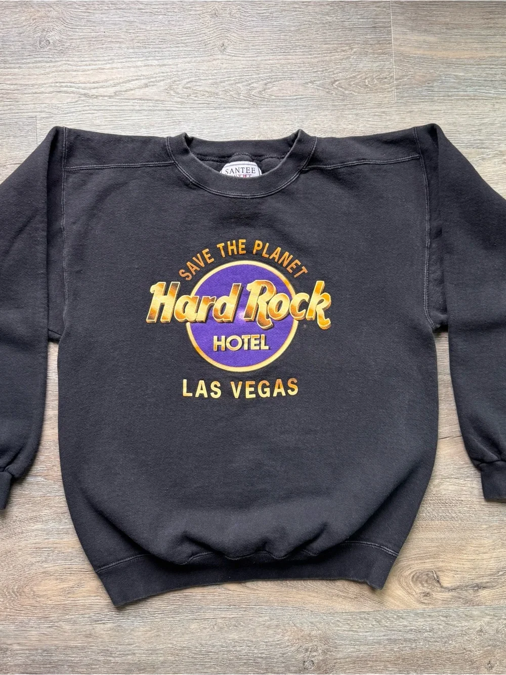 Vintage Hard Rock Hotel Las Vegas Black Crewneck Sweatshirt Medium